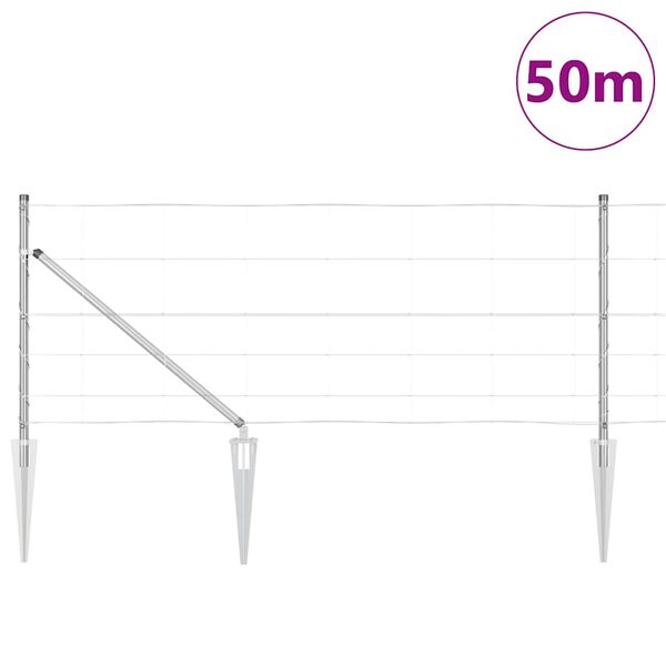 vidaXL &Sigma;&tau;ύ&lambda;&omicron;&sigmaf; &Pi;&epsilon;&rho;&iota;&phi;&rho;ά&xi;&epsilon;&omega;&nu; &Gamma;&alpha;&lambda;&beta;&alpha;&nu;&iota;&sigma;&mu;έ&nu;&omicron; 50 x 0,8 m &Alpha;&tau;&sigma;ά&lambda;&iota;