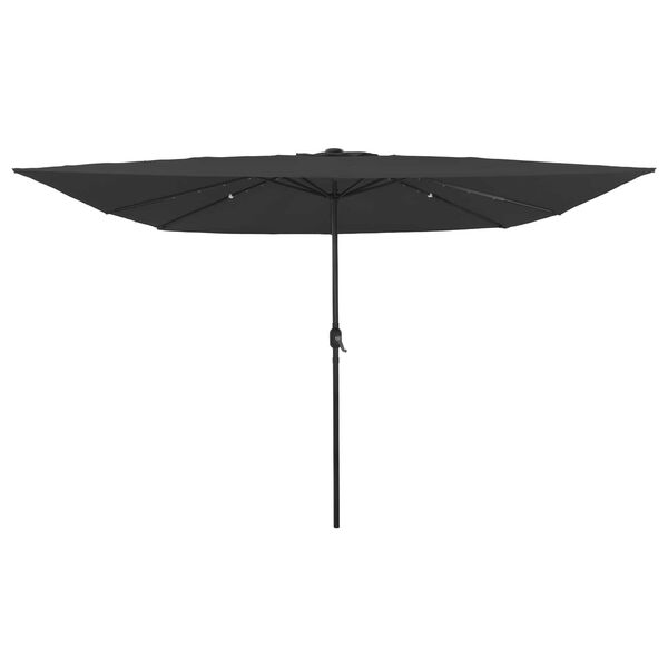 vidaXL Ομπρέλα Κήπου Ανθρακί και Μαύρο 295 x 295 x 245 εκ