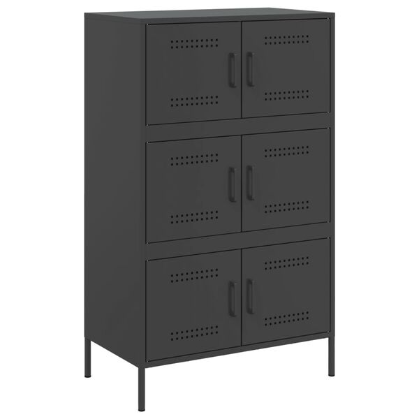 vidaXL Ντουλάπι Μαύρο 68x39x113 εκ. από Ατσάλι