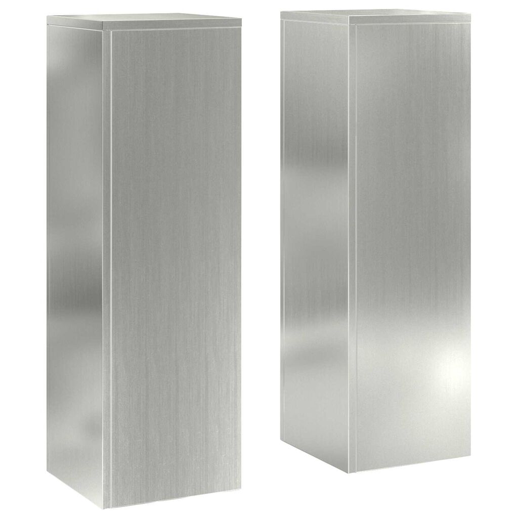 vidaXL Υπαίθρια Σταντ Φυτών Πυλώνας 2 τμχ 24x24x75 εκ Γαλβανισμένο Ατσάλι