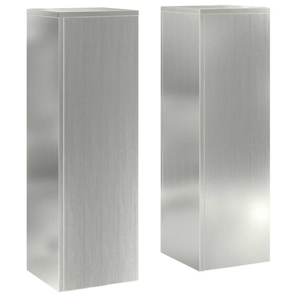 vidaXL Υπαίθρια Σταντ Φυτών Πυλώνας 2 τμχ 24x24x75 εκ Γαλβανισμένο Ατσάλι