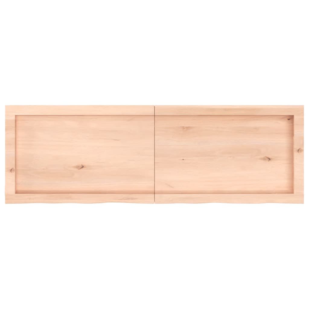 vidaXL Επιφάνεια Τραπεζιού 120x40x(2-6)εκ Ακατέργαστο Μασίφ Ξύλο Δρυός