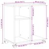 vidaXL Βοηθητικό Τραπέζι με Ρόδες Γκρι Sonoma 50x30x55 εκ Επεξ. Ξύλο