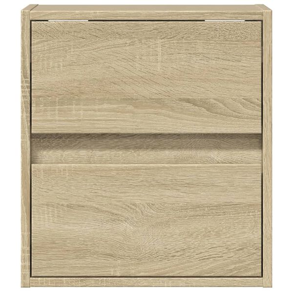 vidaXL Έπιπλα Τοίχου Τηλ. με LED 2 Τεμ. Sonoma Δρυς 41x31x45 εκ.