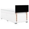 vidaXL Κρεβάτι Boxspring με Στρώμα Λευκό 90x190εκ. από Συνθετικό Δέρμα