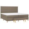 vidaXL &Kappa;&rho;&epsilon;&beta;ά&tau;&iota; Boxspring &mu;&epsilon; &Sigma;&tau;&rho;ώ&mu;&alpha; Taupe 200x200 &epsilon;&kappa;. &Upsilon;&phi;&alpha;&sigma;&mu;ά&tau;&iota;&nu;&omicron;