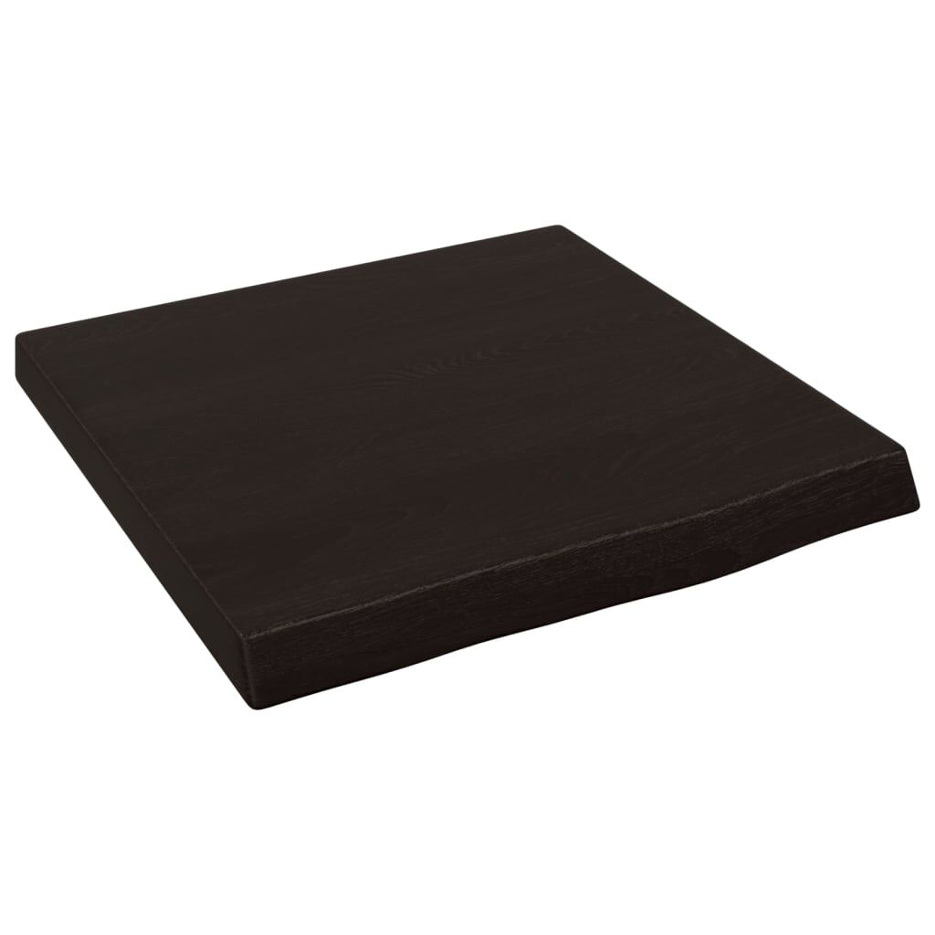 vidaXL Ράφι Τοίχου Σκούρο Καφέ 40x40x(2-4) εκ. Επεξ. Μασίφ Ξύλο Δρυός