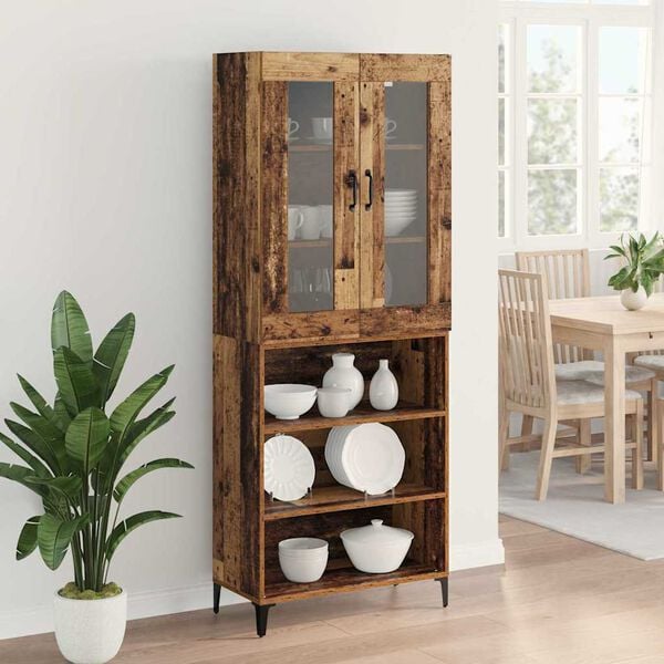 vidaXL Highboard &Pi;&alpha;&lambda;&iota;ό &Xi;ύ&lambda;&omicron; 69,5 x 34 x 180 &epsilon;&kappa;. &Epsilon;&pi;&epsilon;&xi;&epsilon;&rho;&gamma;&alpha;&sigma;&mu;έ&nu;&omicron; &xi;ύ&lambda;&omicron;