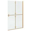 vidaXL Τοίχος ντους Walk-in Χρυσό και διαφανές 120 x 190 cm
