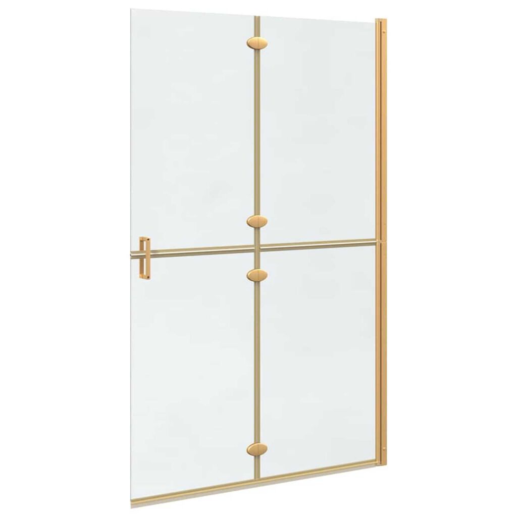 vidaXL Τοίχος ντους Walk-in Άλλο Χρυσό και διαφανές 120 x 190 cm