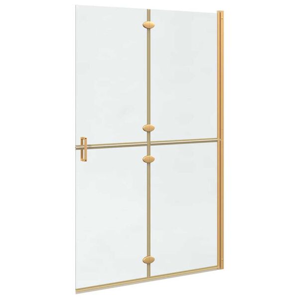 vidaXL Τοίχος ντους Walk-in Άλλο Χρυσό και διαφανές 120 x 190 cm