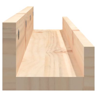 vidaXL Ράφια Τοίχου 2 τεμ. 80x12x9 εκ. από Μασίφ Ξύλο Πεύκου