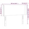 vidaXL Κεφαλάρι Κρεβατιού LED Σκούρο Καφέ 103x16x78/88 εκ. Υφασμάτινο