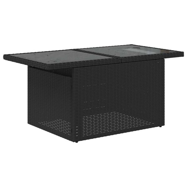vidaXL Σετ Καναπέ Κήπου 10 pcs Μαύρο 100 x 55 x 73 εκ Πολυ ράταν