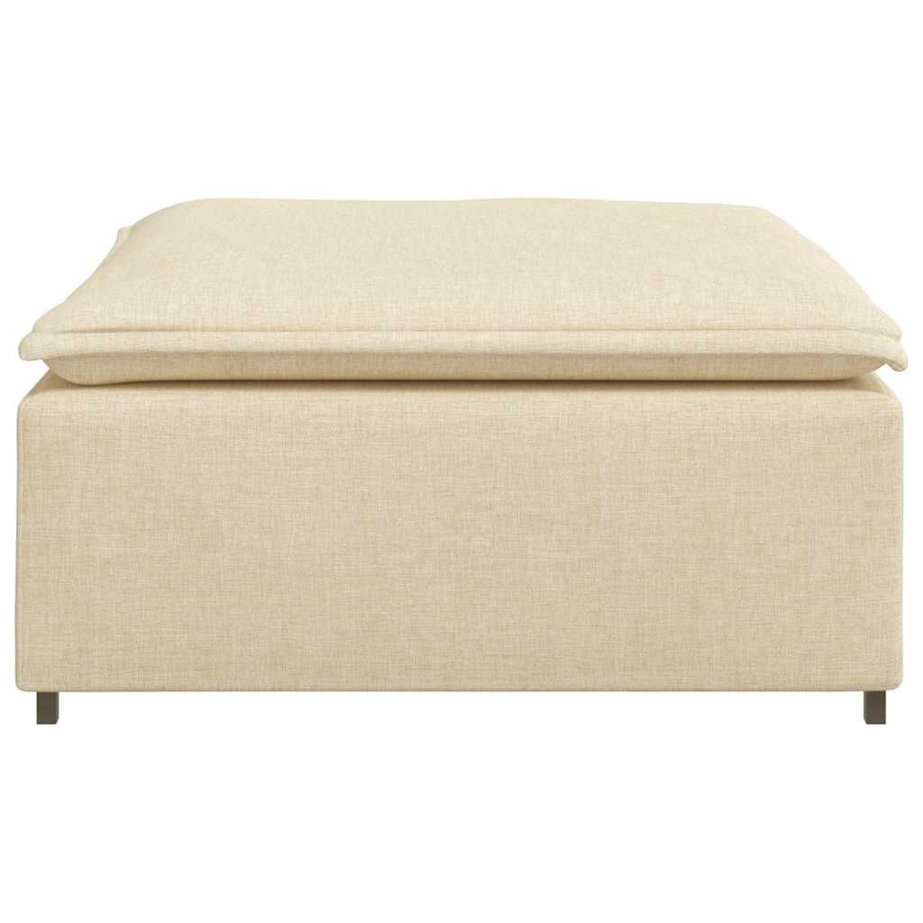 vidaXL Υποπόδιο Καναπέ-Μονάδα Κρεμ 100x100x48 εκ.
