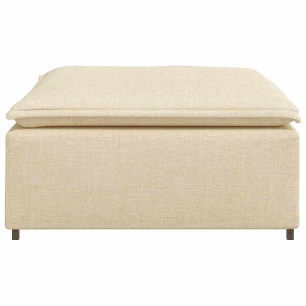vidaXL Υποπόδιο Καναπέ-Μονάδα Κρεμ 100x100x48 εκ.