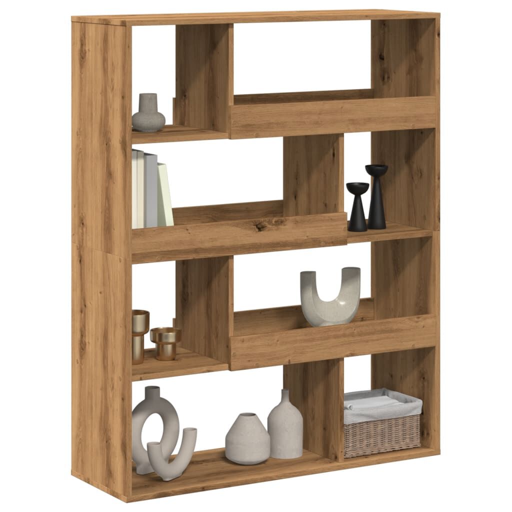 vidaXL Βιβλιοθήκη/Διαχωριστικό Χώρου Δρυς 100x33x125,5 εκ. Επεξ. Ξύλο