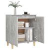 vidaXL Ντουλάπι Γκρι Σκυρ. 60x35x70 εκ. Μασίφ Ξύλινα Πόδια Επεξ. Ξύλο