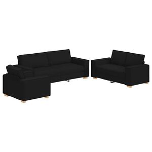 vidaXL &Kappa;&alpha;&nu;&alpha;&pi;έ&sigmaf; 3 pcs &Mu;&alpha;ύ&rho;&omicron; 220 x 80 x 84 &epsilon;&kappa; Ύ&phi;&alpha;&sigma;&mu;&alpha; &mu;&epsilon;ί&gamma;&mu;&alpha;&tau;&omicron;&sigmaf; &lambda;&iota;&nu;ώ&nu;