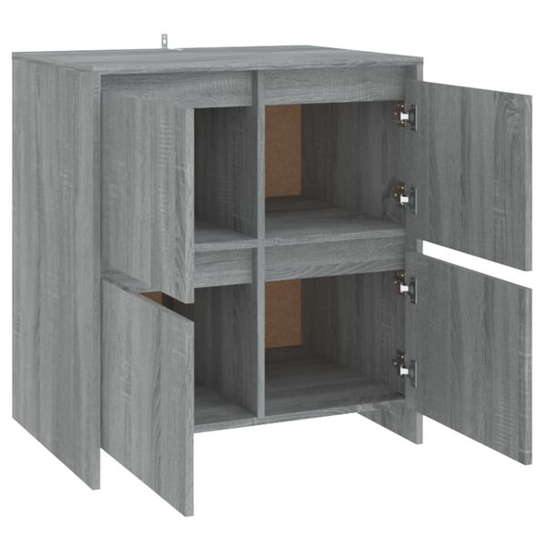 vidaXL Ντουλάπια 2 τεμ. Γκρι Sonoma 70 x 41 x 75 εκ. από Επεξ. Ξύλο