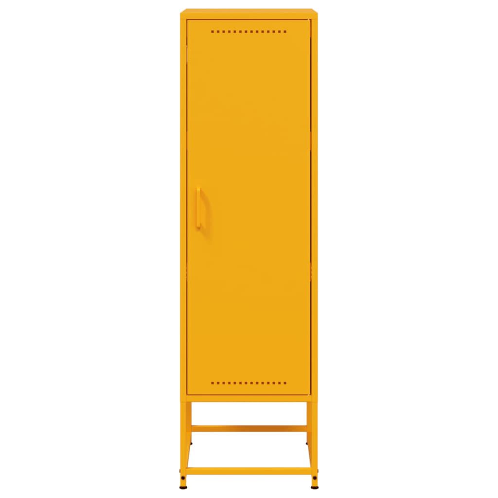 vidaXL Ντουλάπι Μουσταρδί 36x39x123 εκ. από Ατσάλι