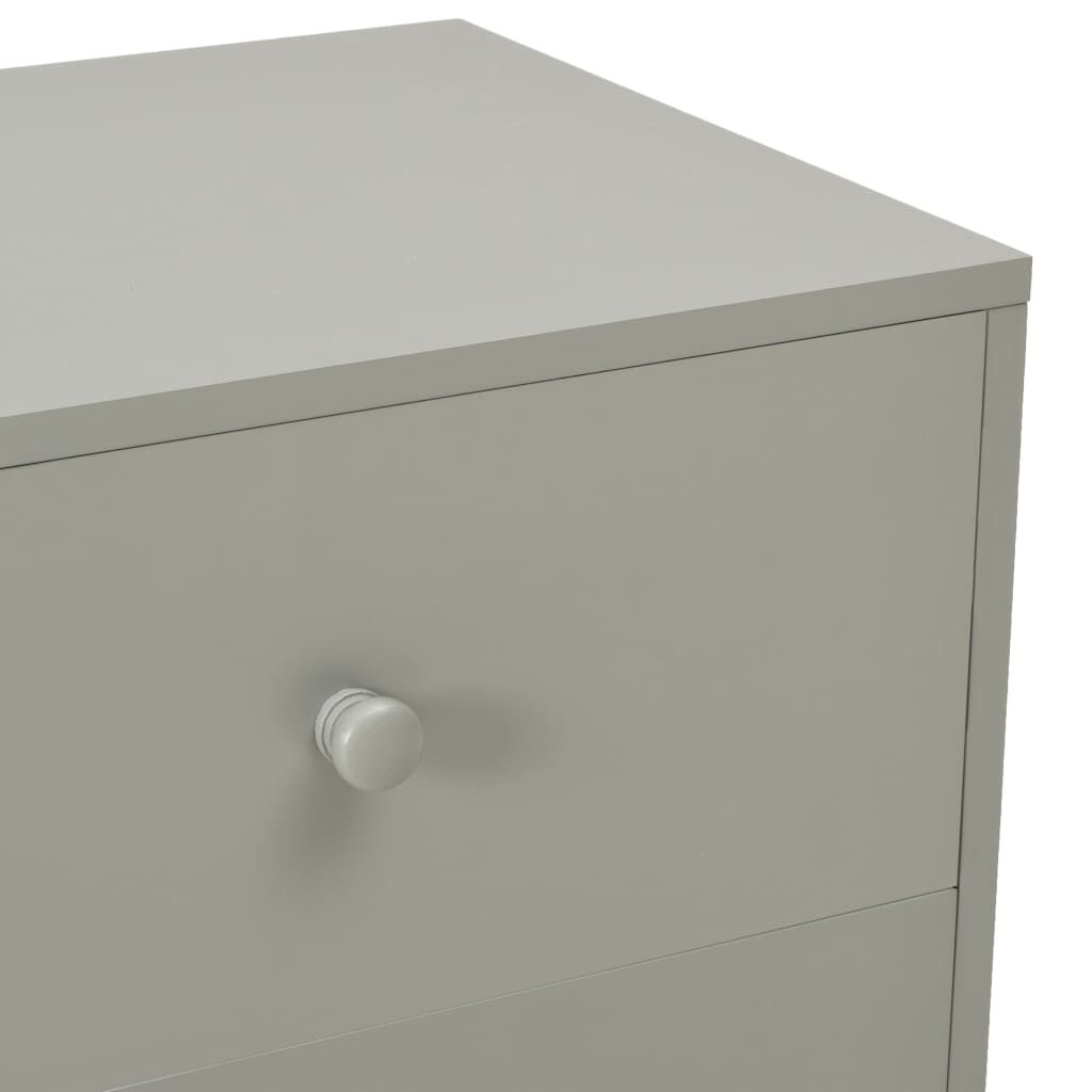 vidaXL Κομοδίνα 2 τεμ. Γκρι 40 x 30 x 50 εκ. από Μασίφ Ξύλο Πεύκου