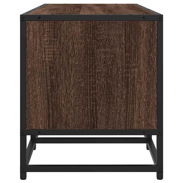 vidaXL Έπιπλο Τηλεόρασης Καφέ Δρυς 160x35x41 εκ Επεξ. Ξύλο/Μέταλλο