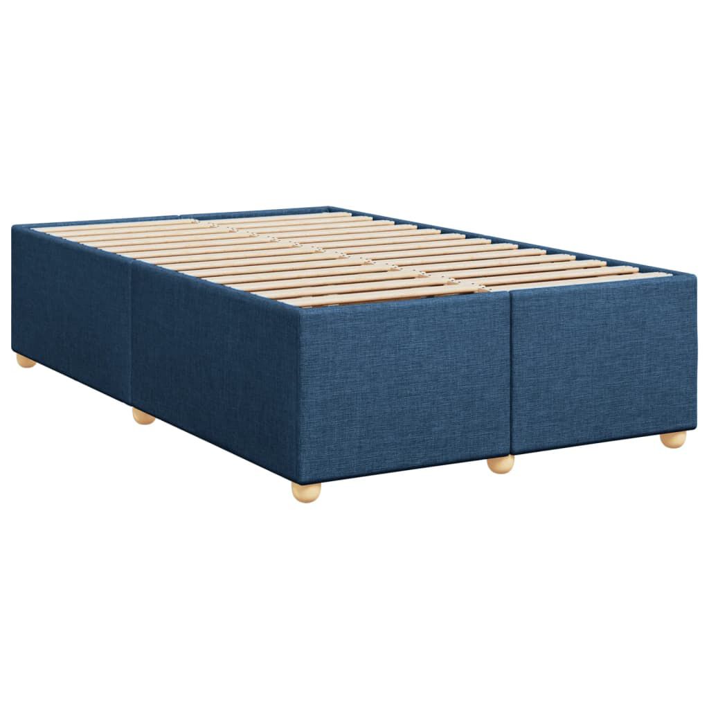 vidaXL Πλαίσιο κρεβατιού χωρίς στρώμα μπλε 120x200cm ύφασμα
