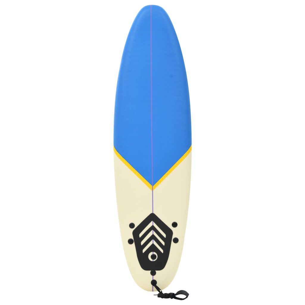 vidaXL Σανίδα Surf Μπλε / Κρεμ 170 εκ.
