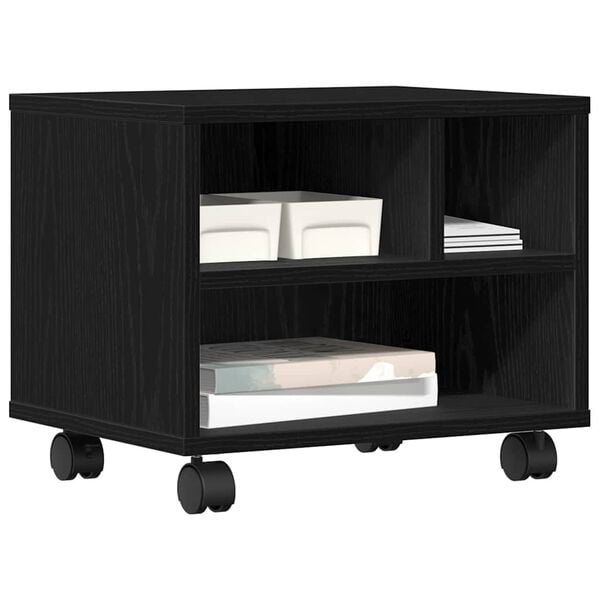 vidaXL Σταντ Εκτυπωτή Μαύρη Οξυά 41 x 32 x 33.5 εκ. Επεξεργασμένο ξύλο