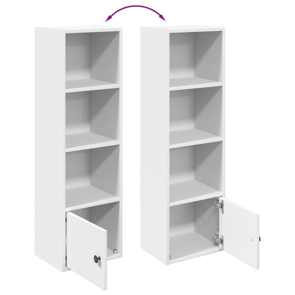 vidaXL Βιβλιοθήκη Λευκό 31x24x102 cm Ξύλο μηχανικής κατασκευής