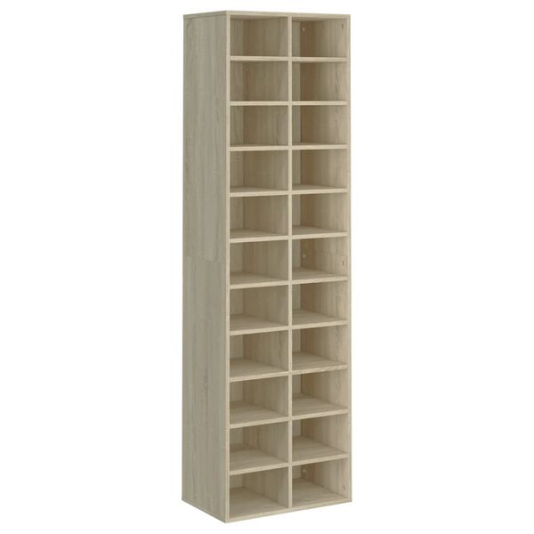 vidaXL Παπουτσοθήκη Sonoma Δρυς 54 x 34 x 183 εκ. Επεξεργασμένο Ξύλο