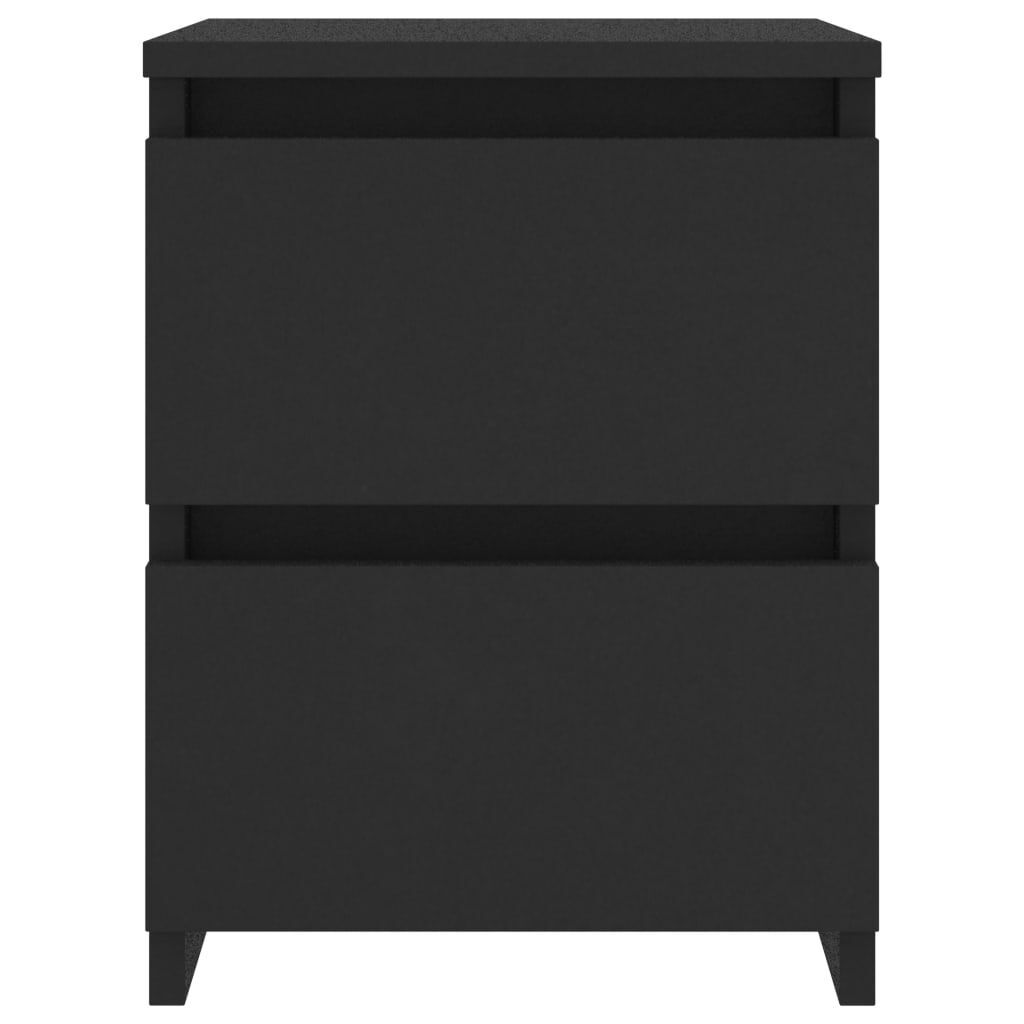 vidaXL Κομοδίνο Μαύρο 30 x 30 x 40 εκ. από Επεξ. Ξύλο
