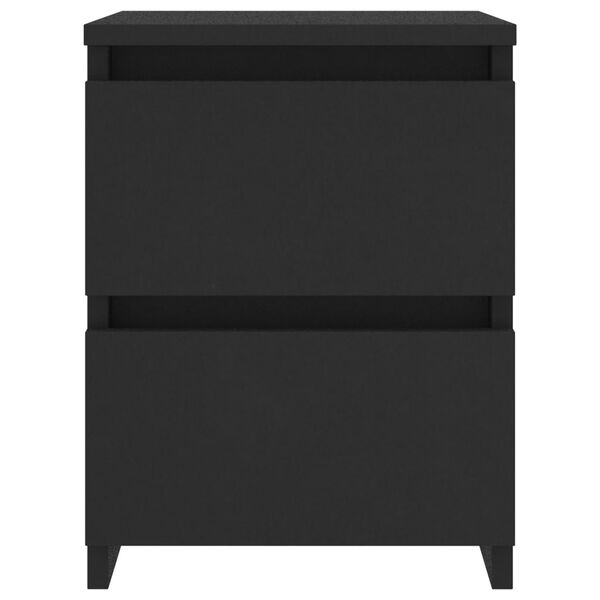 vidaXL Κομοδίνο Μαύρο 30 x 30 x 40 εκ. από Επεξ. Ξύλο
