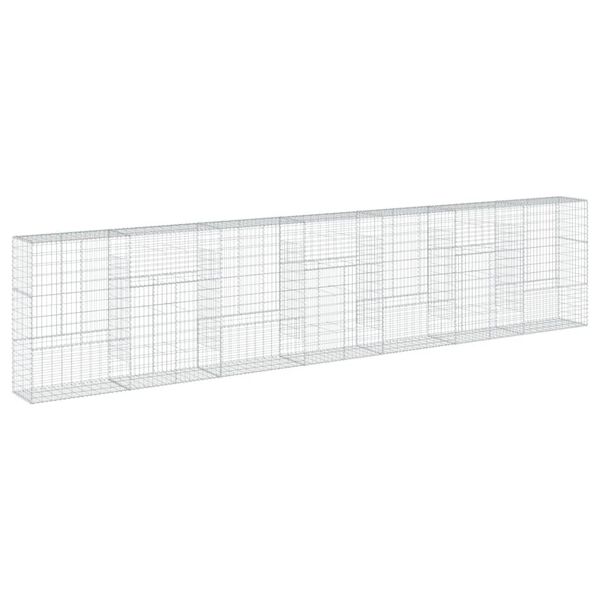 vidaXL Συρματοκιβώτιο με Κάλυμμα 700x50x150εκ. από Γαλβανισμένο Χάλυβα