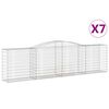 vidaXL Συρματοκιβώτια Τοξωτά 7 τεμ. 400x50x100/120 εκ. Γαλβαν. Ατσάλι
