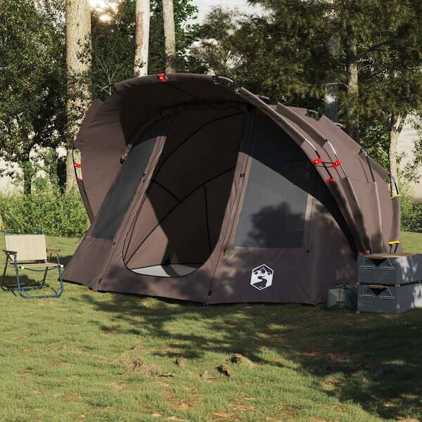 vidaXL Σκηνή Ψαρέματος 5 Ατόμου Αδιάβροχη Καφέ