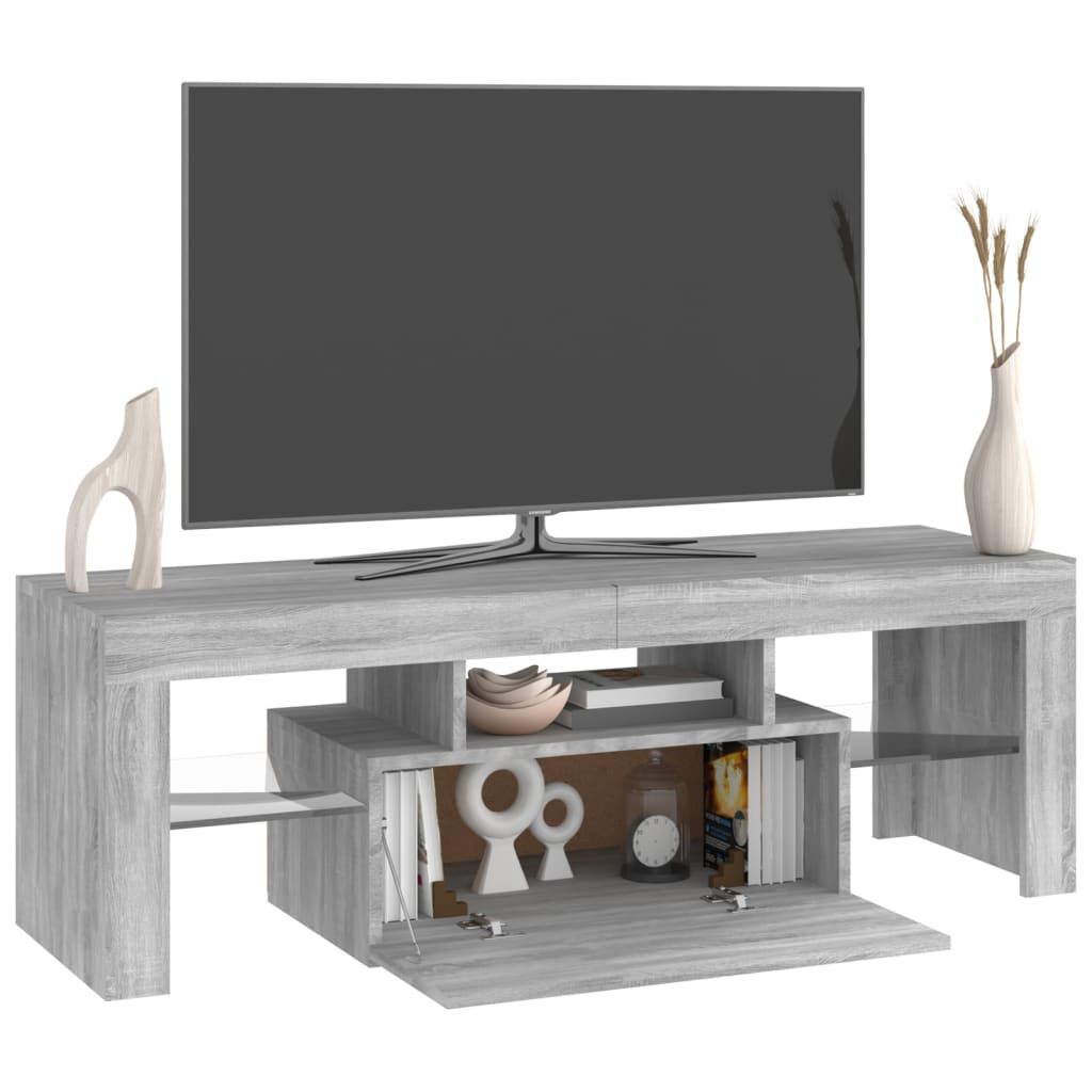 vidaXL Έπιπλο Τηλεόρασης με LED Γκρι Sonoma 120x35x40 εκ.