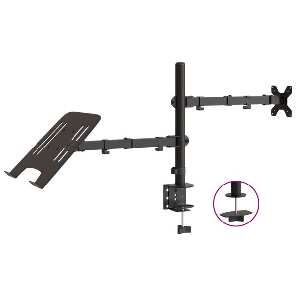 vidaXL Βάση Οθόνης VESA Μαύρη 75/100 χιλ. από Ατσάλι