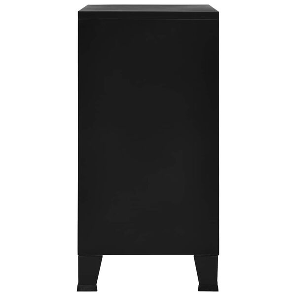 vidaXL Αρχειοθήκη Βιομηχανικού Στιλ Μαύρη 75 x 40 x 80 εκ. Ατσάλινη