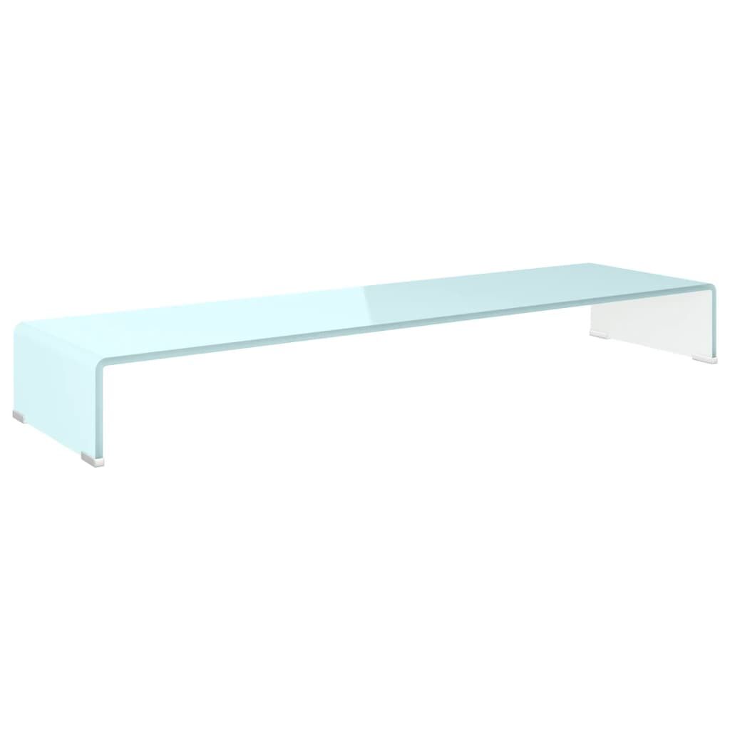 vidaXL Βάση Τηλεόρασης/Οθόνης Πράσινη 100 x 30 x 13 εκ. Γυάλινη