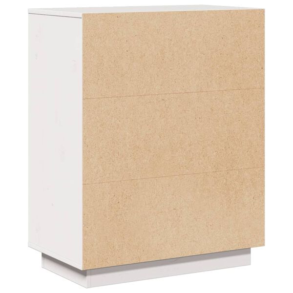 vidaXL Ντουλάπι Λευκό 60 x 34 x 75 εκ. από Μασίφ Ξύλο Πεύκου