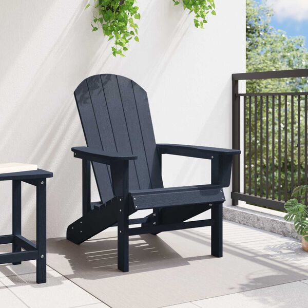 vidaXL Καρέκλα Adirondack Ναυτικό μπλε 74 x 82 x 92 εκ. Πλαστικό