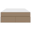 vidaXL Κρεβάτι με αποθηκευτικό χώρο και στρώμα Καπουτσίνο 120 x 190 cm