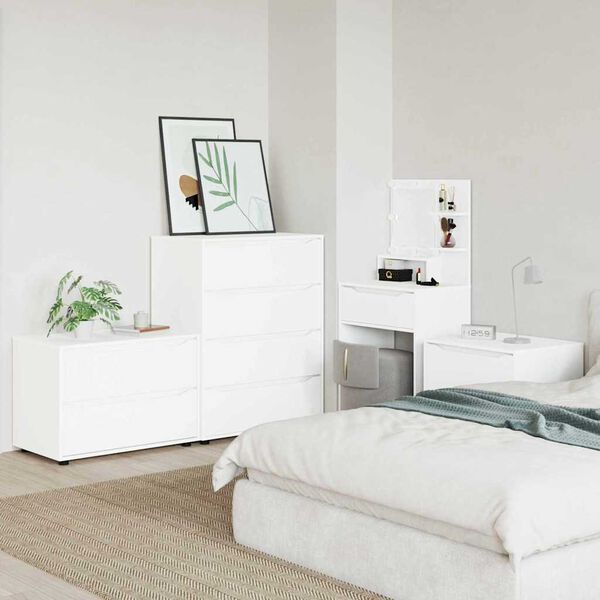 vidaXL Ντουλάπι αποθήκευσης Λευκό 80 x 48 x 57 εκ Επεξεργασμένο ξύλο