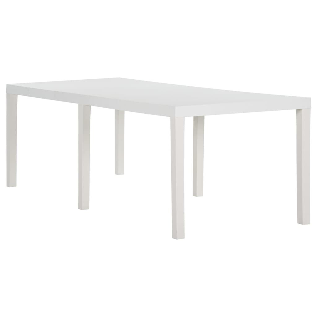 vidaXL Τραπέζι Κήπου Λευκό 220 x 90 x 72 εκ. από Πολυπροπυλένιο