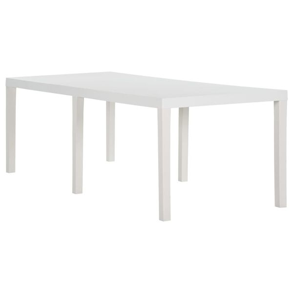 vidaXL Τραπέζι Κήπου Λευκό 220 x 90 x 72 εκ. από Πολυπροπυλένιο