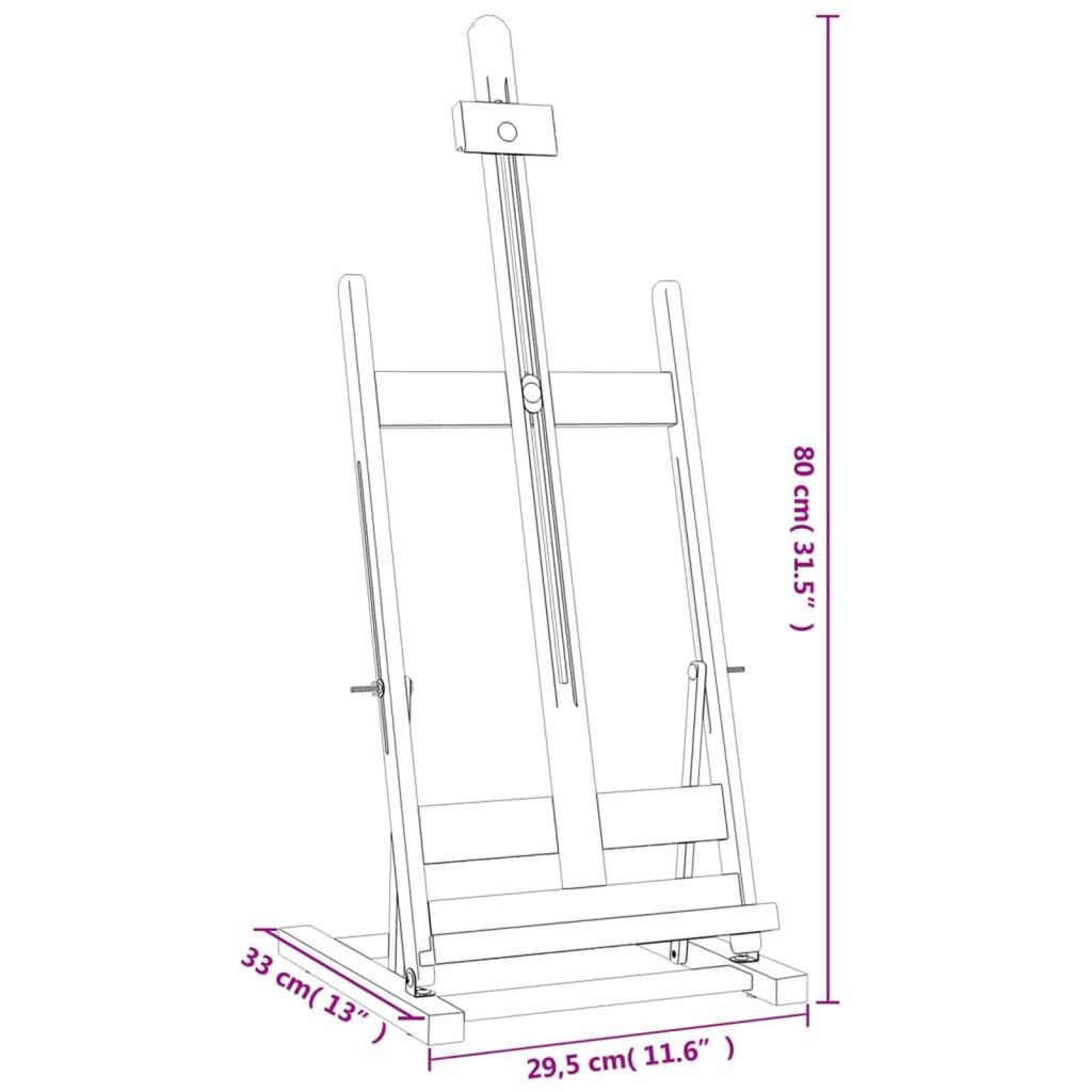 vidaXL Καβαλέτο Επιτραπέζιο 29,5 x 33 x 80 εκ. από Μασίφ Ξύλο Πεύκου