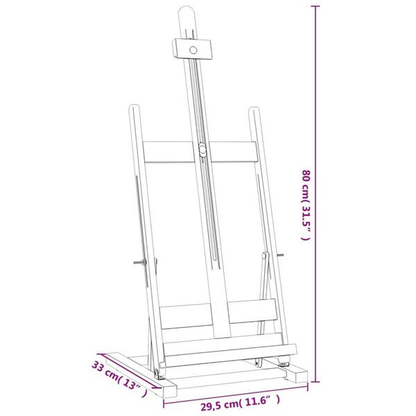 vidaXL Καβαλέτο Επιτραπέζιο 29,5 x 33 x 80 εκ. από Μασίφ Ξύλο Πεύκου