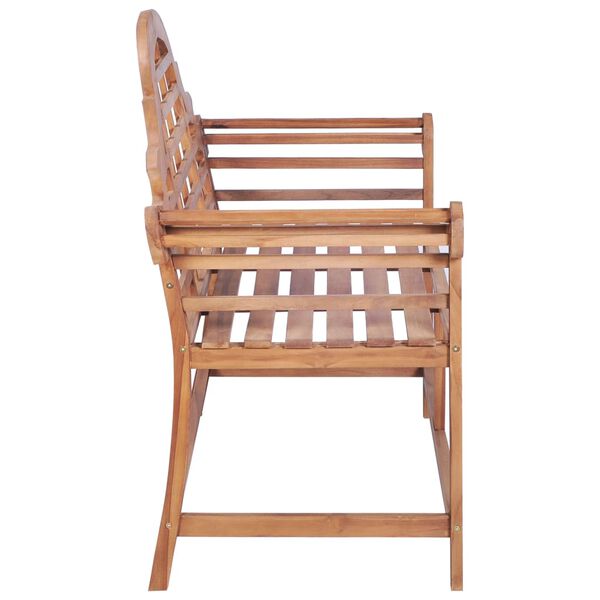 vidaXL Παγκάκι Κήπου 127 x 58,5 x 92,5 εκ. από Μασίφ Ξύλο Teak